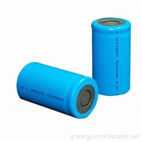 LiFePO4 Batteries with 3,000mAh Capacity, 3.2V Voltage and 26 x 65mm Dimensions